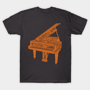 Piano Playing - Orange Ink! T-Shirt